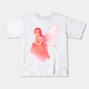 Cute Anime Girl Pink Fairy Kids T-Shirt